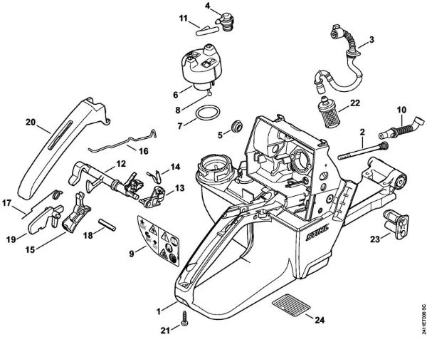 Tank housing GS 461 GS 461 brand Stihl