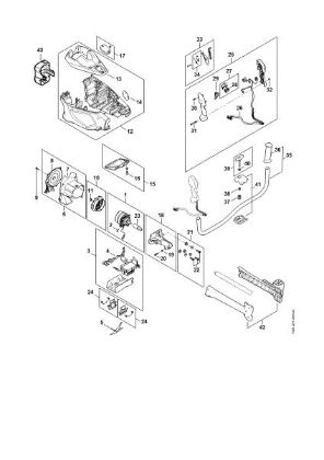 Picture of Electric motor, Motor housing, Control handle RGA 140