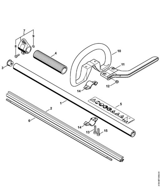 Drive tube assembly, Loop handle FT 100 FT 100 brand Stihl