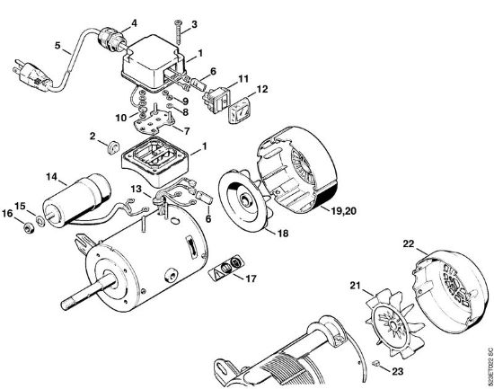 Electric motor 110V/60Hz HOS HOS brand Stihl