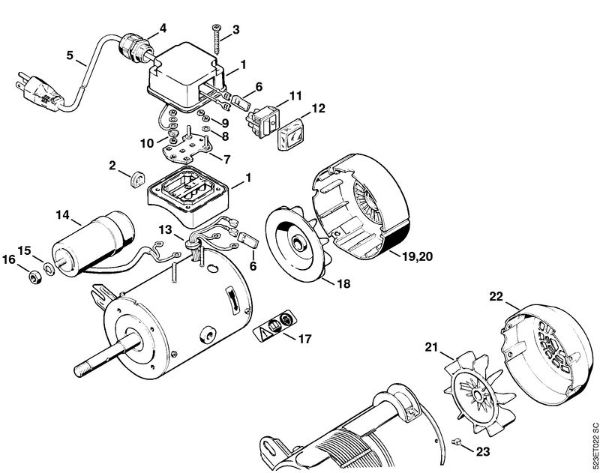 Electric motor 110V/60Hz HOS HOS brand Stihl