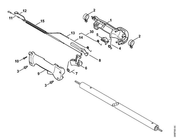 Handle (24.2002) FH 75 FH 75 brand Stihl