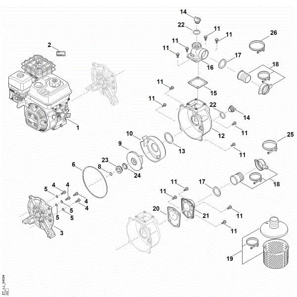 Picture of B - Motor, pump WP 300.0