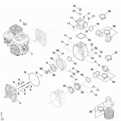 Picture of B - Motor, pump WP 600.0