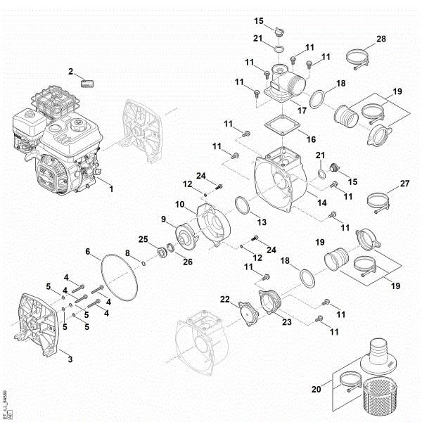 Picture of B - Motor, pump WP 600.0