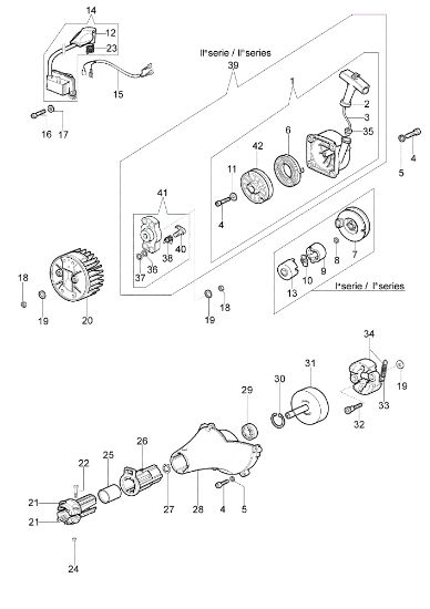 Starter assy and clutch SPARTA 38 Brushcutter