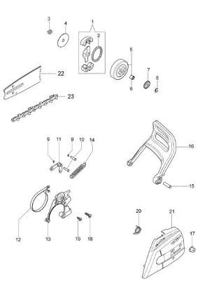 Chain cover and clutch GS 35 Chainsaw
