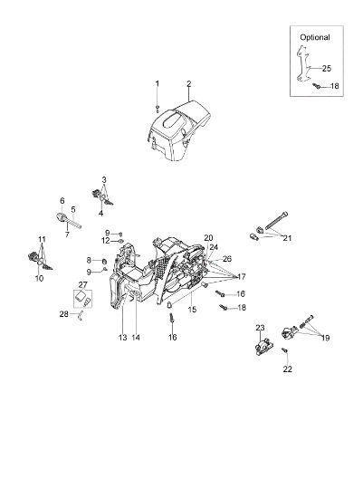 Crankcase GS 350 (Euro 2) Chainsaw