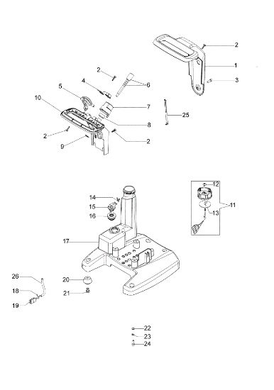 Fuel tank and handle WP 300 (Euro 2) Water pump