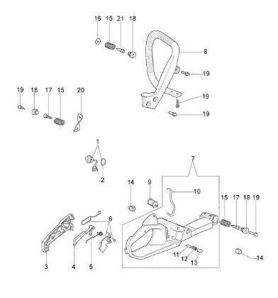 Tank and handle GS 44 (Euro 0) Chainsaw