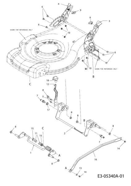 Cutting height system G 55 VBX 4-IN-1 Cat. 2010 Lawnmower