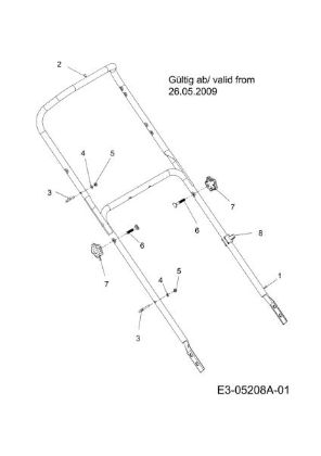 Handlebar G 55 VBX 4-IN-1 Cat. 2010 Lawnmower