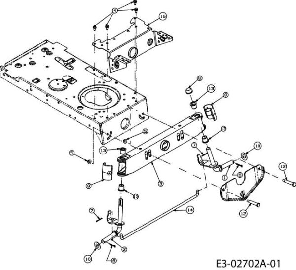 Front axle (2/2) POLO 108/17,5 H Garden tractor