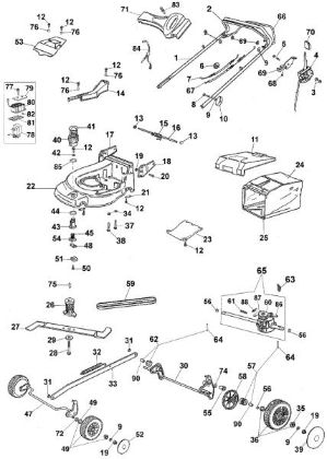 Complete illustrated parts list MAX 53 TE Lawnmower