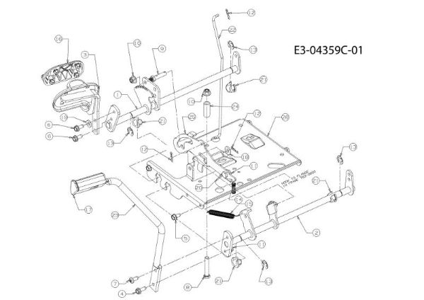 Pedals KROSSER 92/16 H Cat. 2010 Garden tractor