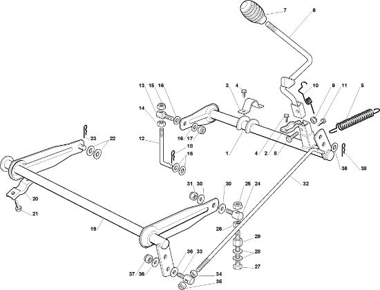 Cutting plate lifting OM 63C/6,5V Cat.2010 Garden tractor