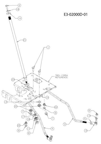 Steering assembly KROSSER 105/17,5 H Cat. 2010 Garden tractor