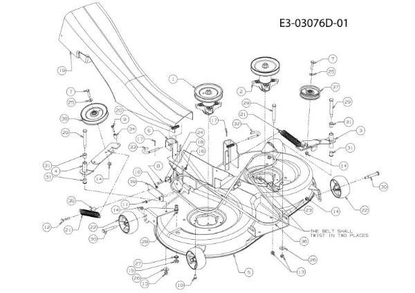 Mowing deck KROSSER 105/17,5 H Cat. 2010 Garden tractor