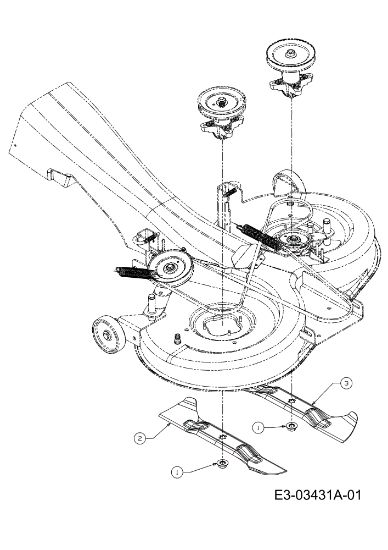 Blades assy KROSSER 105/17,5 H Cat. 2010 Garden tractor