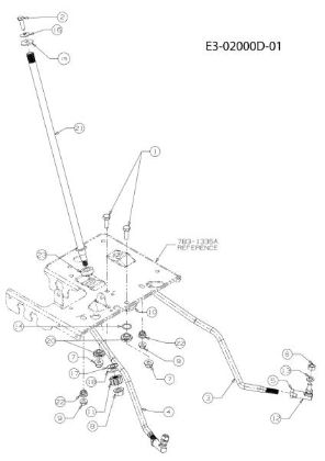 Steering assembly KROSSER 105/22 H Cat. 2010 Garden tractor