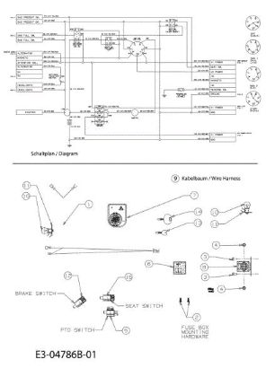 Electric diagram KROSSER 105/22 H Cat. 2010 Garden tractor