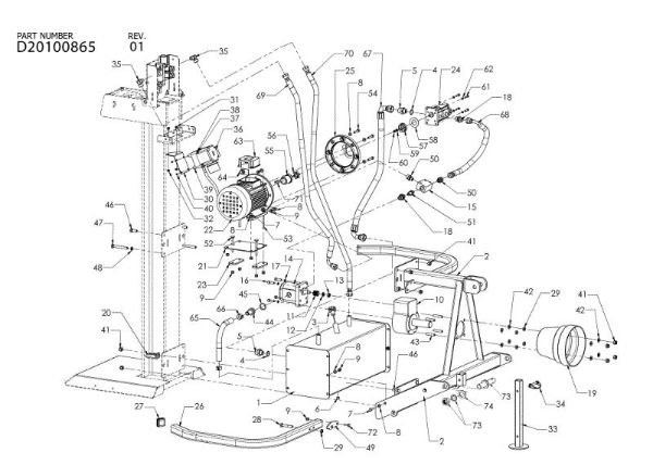 Three phase assy + PTO SPL 1700 H T+PTO Log splitter
