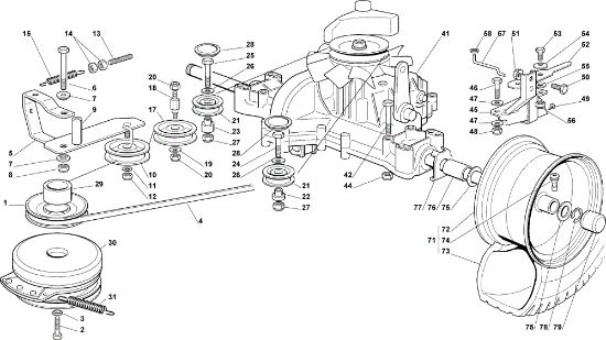 Transmission OM 122C/22H Cat.2010 Garden tractor