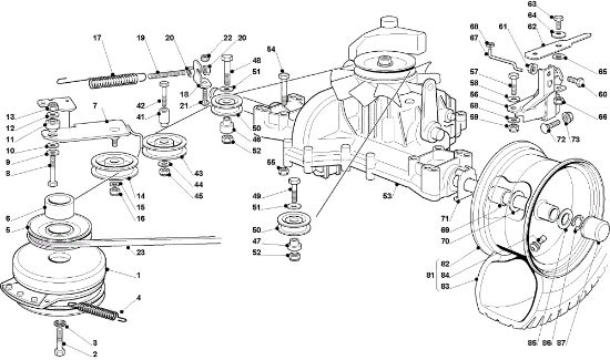 Transmission OM 93C/13,5H Cat.2010 Garden tractor