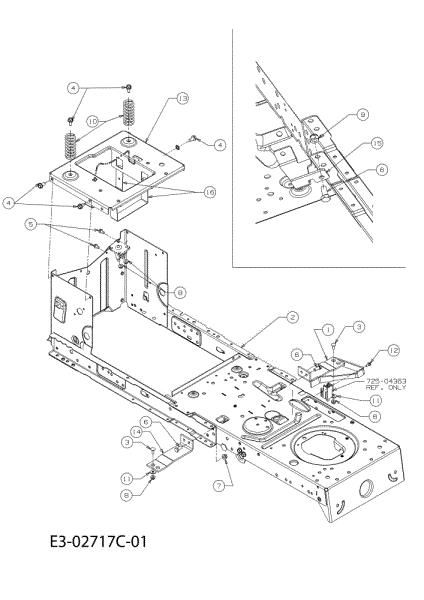 Frame TORNADO 95/11,5 T Cat.2010 Garden tractor