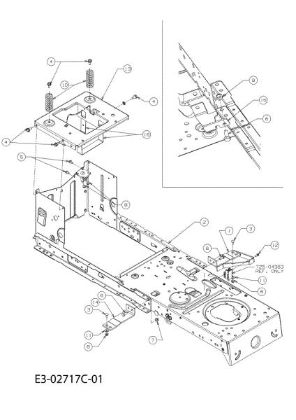 Frame TORNADO 108/15,5 T Cat.2010 Garden tractor