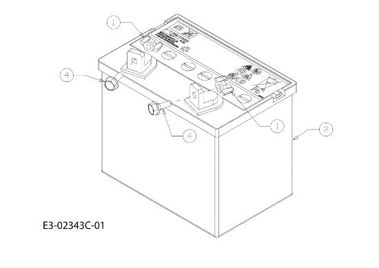 Battery TORNADO 108/18,5 H Cat.2010 Garden tractor