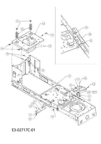Frame TORNADO 108/18,5 H Cat.2010 Garden tractor