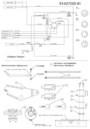 Electric diagram (1/2) TORNADO 108/18,5 H Cat.2010 Garden tractor