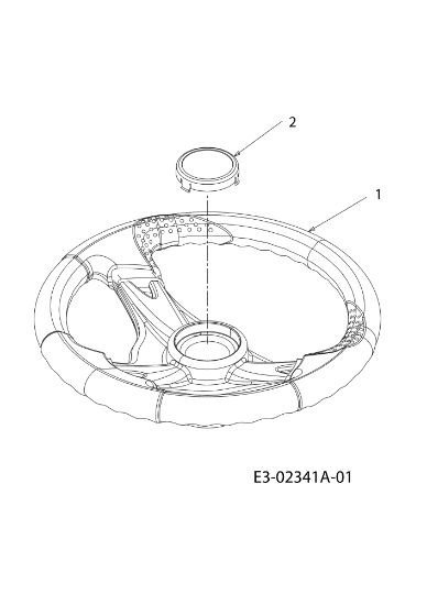 Steering wheel TORNADO 108/20 H Cat.2010 Garden tractor