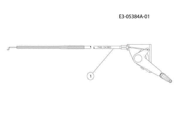 Throttle cable TORNADO 108/20 H Cat.2010 Garden tractor