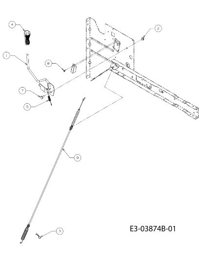 Traction lever KROSSER 92/13,5 T Cat.2010 Garden tractor