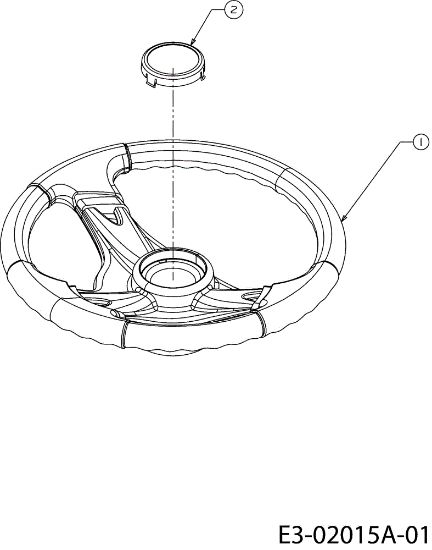 Steering wheel KROSSER 92/15,5 T Cat.2010 Garden tractor