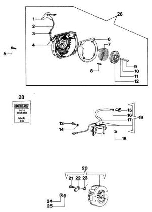 Starter assy 264F Deluxe Chainsaw