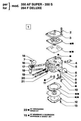 Carburetor C2-L1A 264F Deluxe Chainsaw