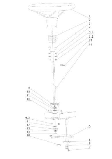 Steering arm APACHE 92 EVO Cat.2011 Garden tractor