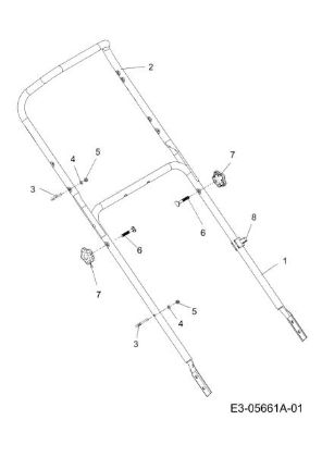 Handlebar G 55 VBX 4-IN-1 Cat. 2011 Lawnmower