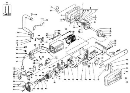 Complete illustrated parts list E 300 F Electricsaw