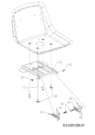 Seat support KROSSER 92/16 H Cat. 2011 (13XXXXXX636) Garden tractor