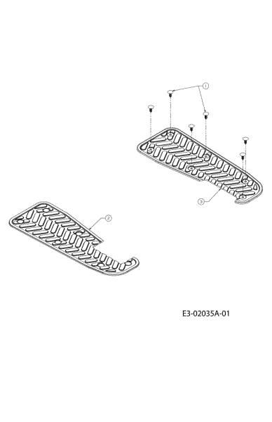 Foot pads KROSSER 92/16 H Cat. 2011 (13XXXXXX636) Garden tractor