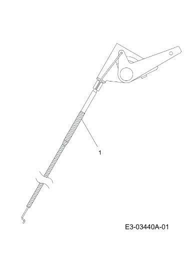 Throttle cable KROSSER 92/16 H Cat. 2011 (13XXXXXX636) Garden tractor