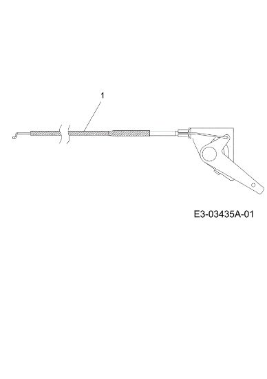 Throttle cable KROSSER 105/17,5 H Cat. 2011 (13XXXXXX636) Garden tractor