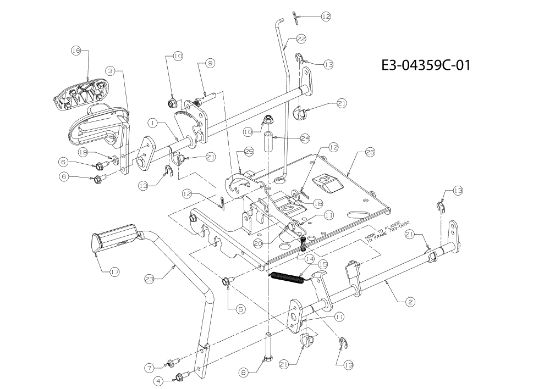 Pedals KROSSER 105/22 H Cat. 2011 (13XXXXXX636) Garden tractor