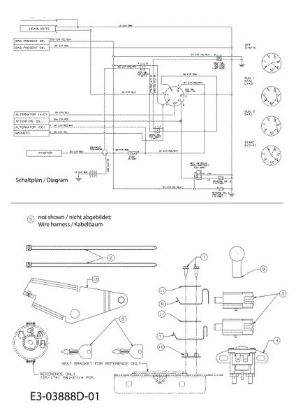Electric diagram (1/2) KROSSER 92/13 T Cat.2011 Garden tractor