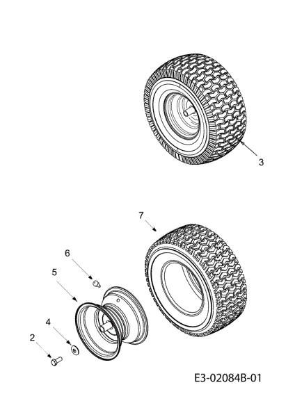 Rear wheels KROSSER 92/15,5 T France Cat.2011 Garden tractor
