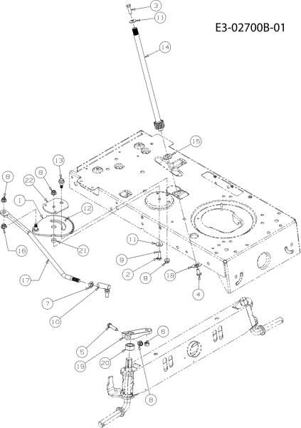 Steering assembly TORNADO 108/15,5 T Cat.2011 Garden tractor